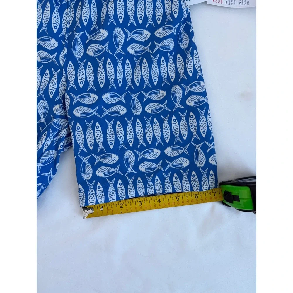Old Navy Boys Blue White Fish Print Swim Trunks UPF 50 Size 5T NEW